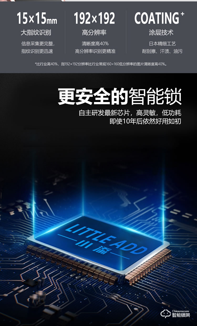 云乐宝智能锁 H2全自动滑盖智能感应指纹密码锁
