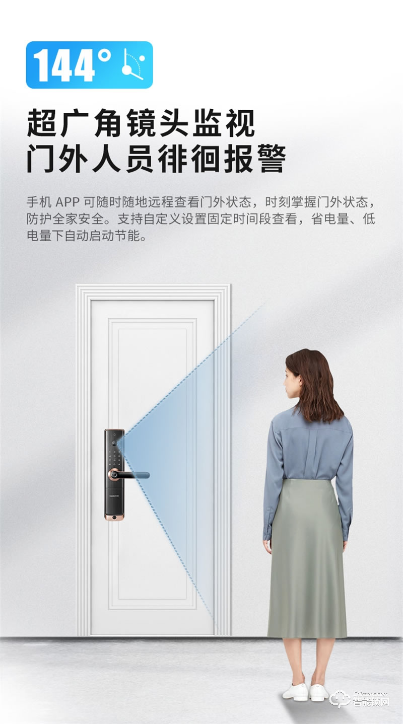 凯迪仕指纹锁可视猫眼S110-V 智能锁密码锁