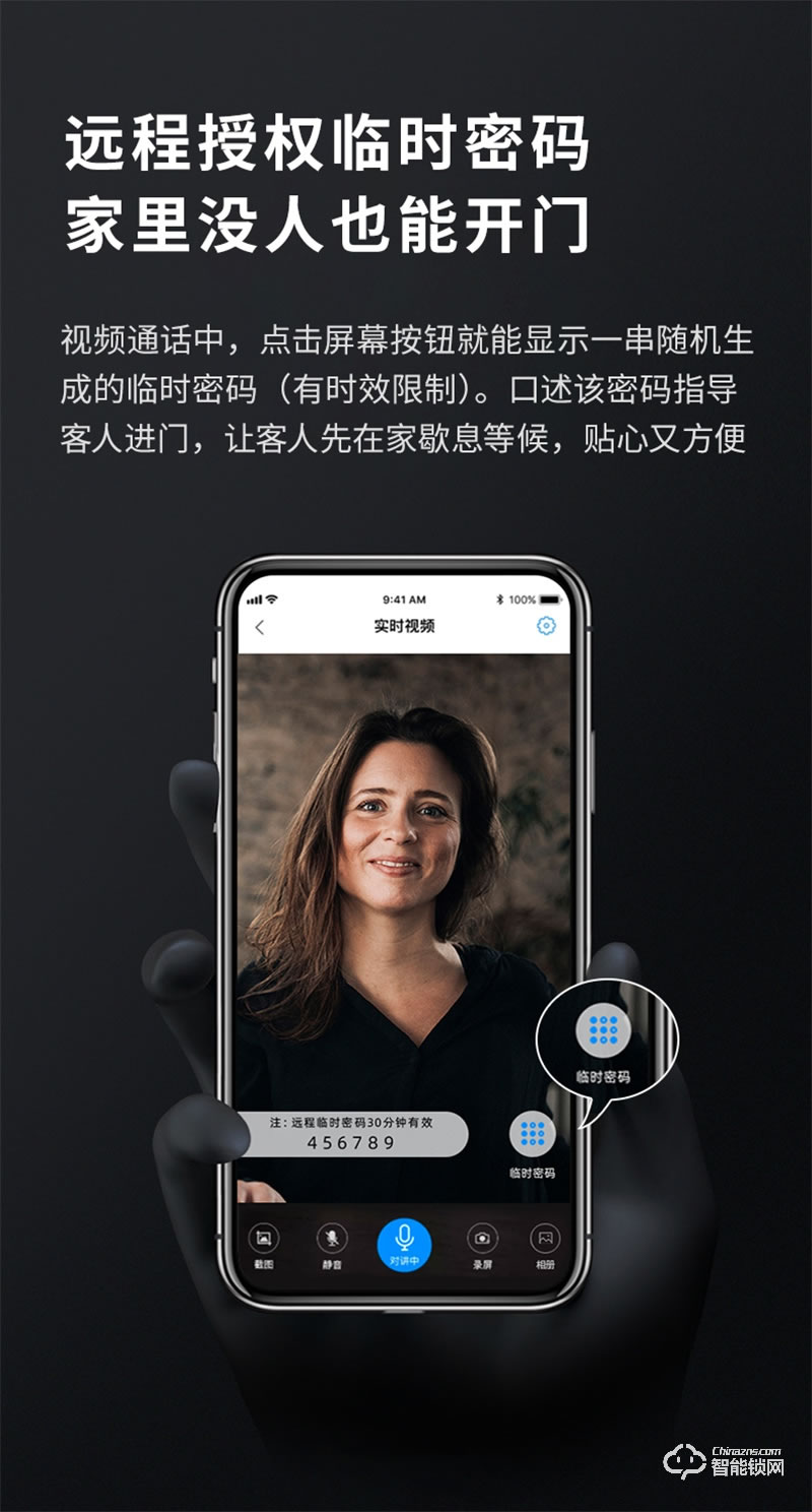 凯迪仕指纹锁可视猫眼S110-V 智能锁密码锁