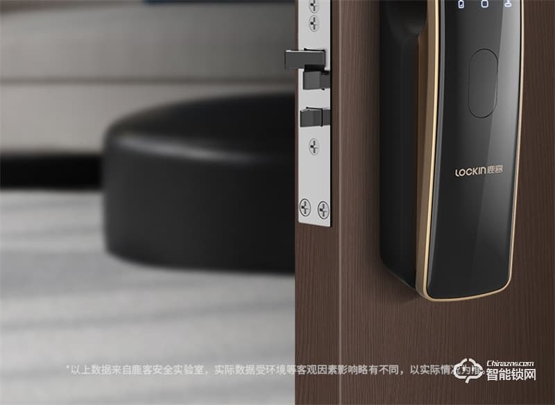 鹿客s50f密码锁 家用防盗门指纹锁3D人脸识别智能锁
