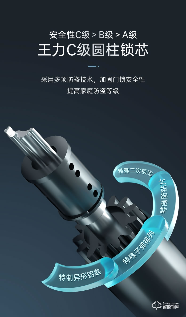 王力智能锁XD107 指纹锁家用防盗门密码锁